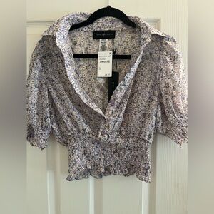 Medium sheer floral top